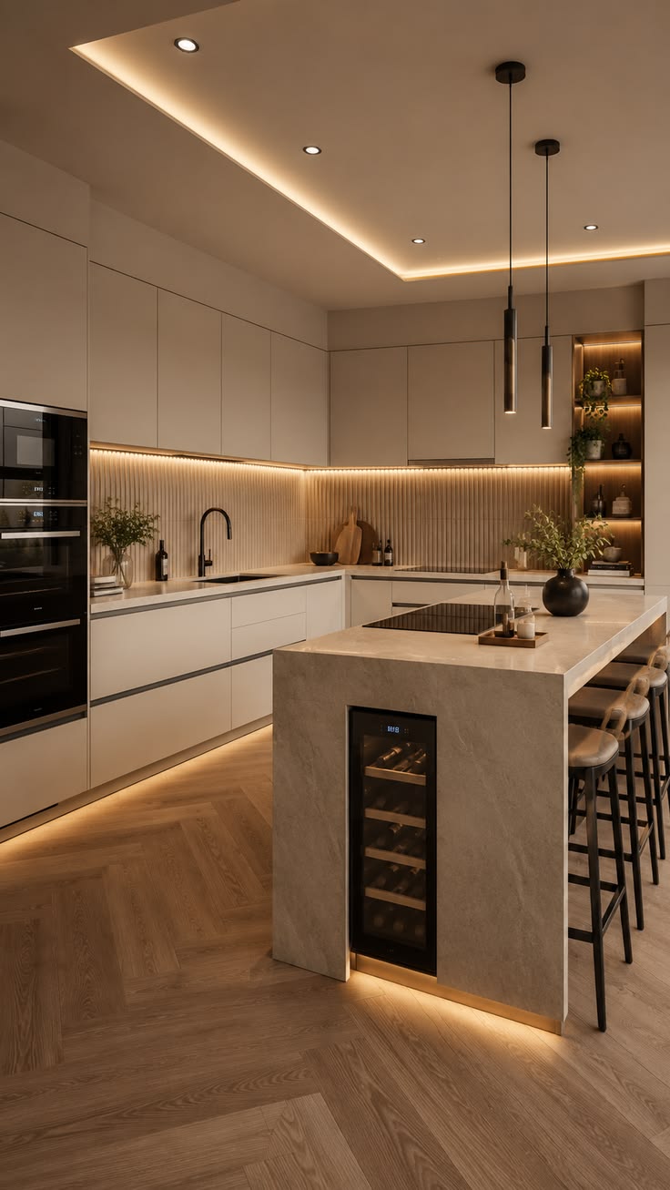 Yalıkavak Private open-plan kitchen