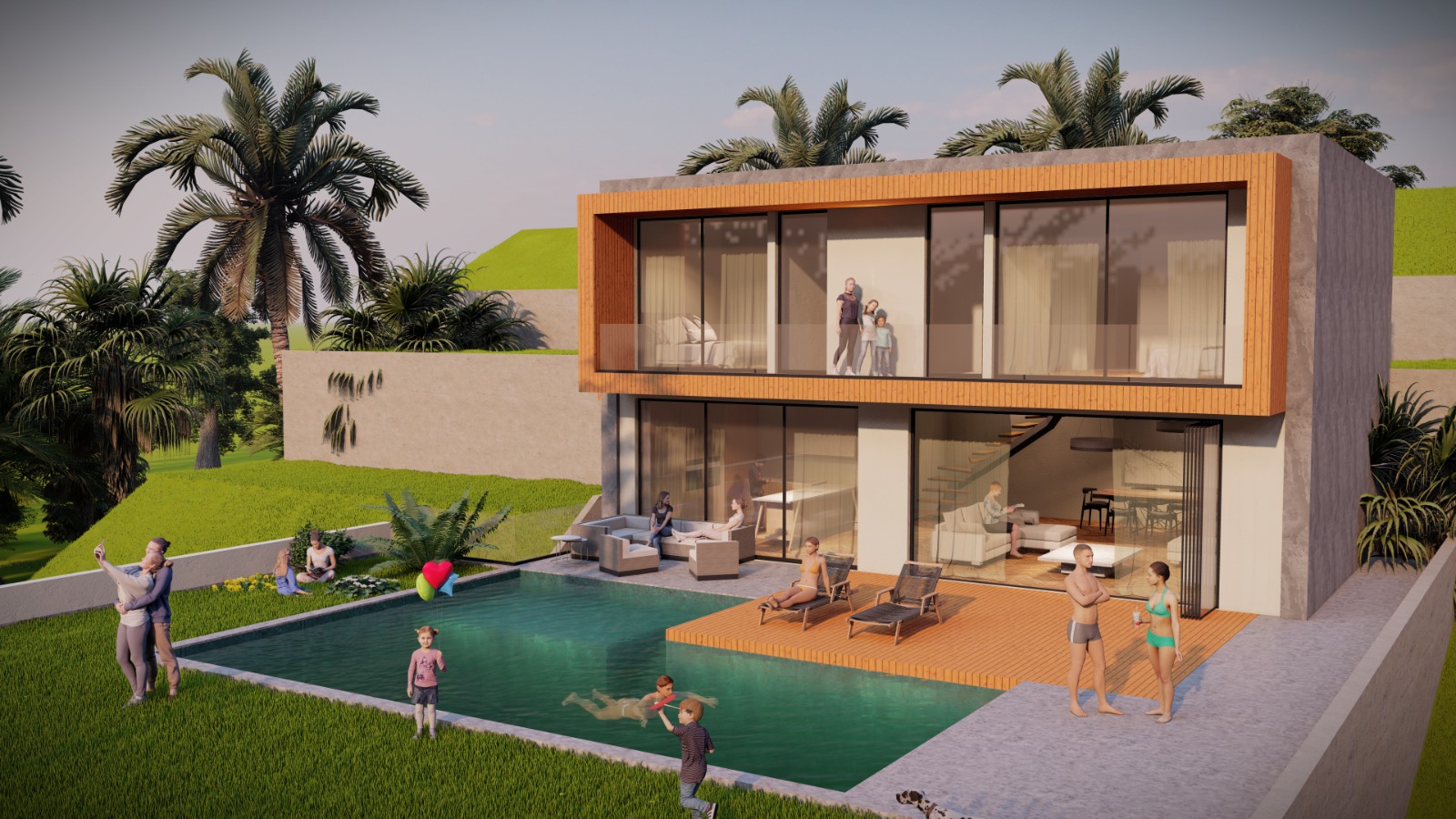 Yalıkavak Private dış cephe ve özel havuz görünümü