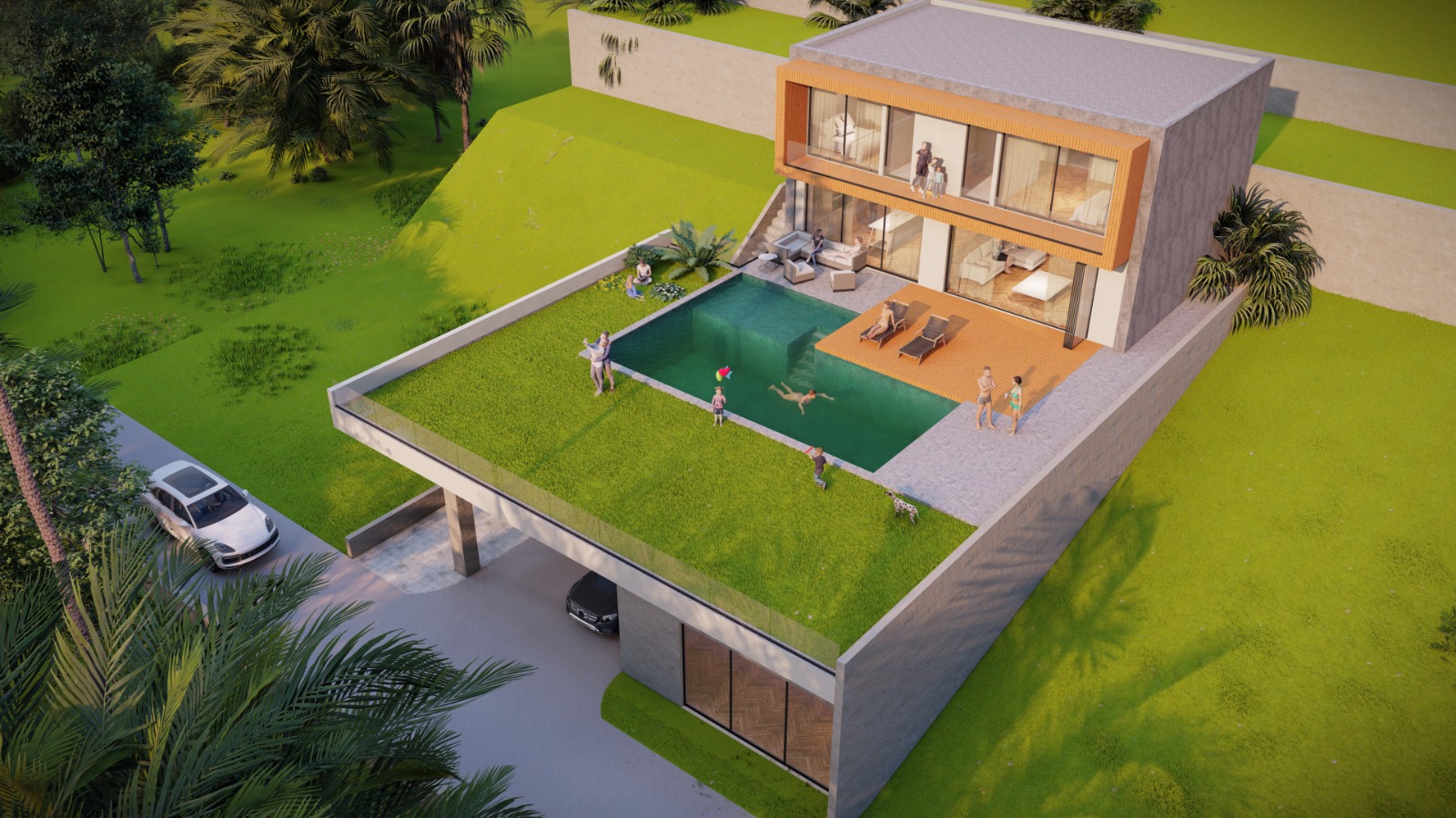 Yalıkavak Private havuz ve bahçe alanı